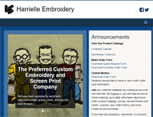 Tablet Screenshot of harrielleembroidery.com